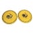 Vintage French Country Yellow Ceramic Rooster Placemats / Trivets - a Pair For Sale