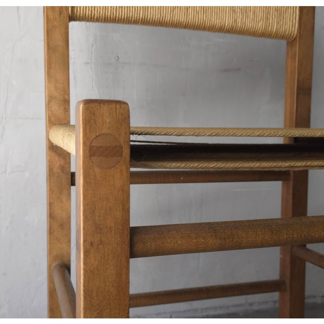 Vintage Rustic Danish European Oak and Rope Dining Chairs - Set of 6 For Sale - Image 11 of 12