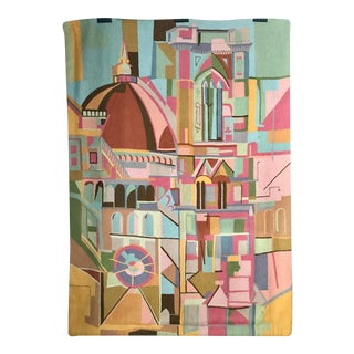 Vintage Woven Needlepoint Wall Hanging Tapestry For Sale