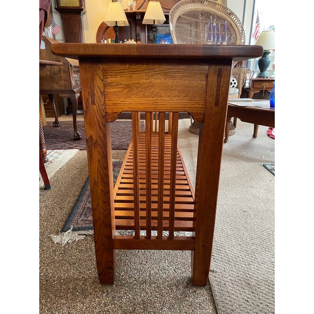 Lexington Furniture Bob Timberlake Lexington Furniture Solid Oak Sofa/Console Table For Sale - Image 4 of 10