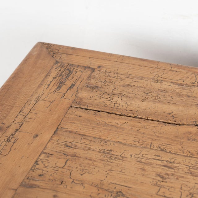 Wood Early 19th Century Swedish Original Red Painted Pine Work Console Table For Sale - Image 7 of 16