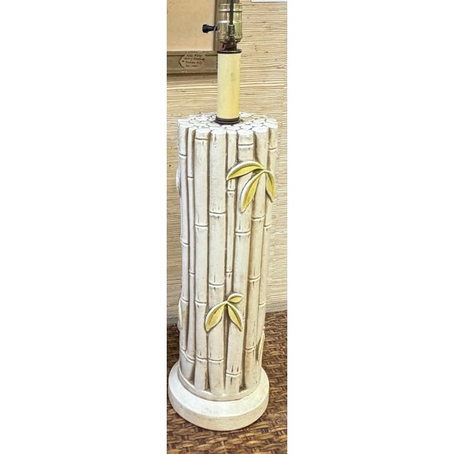 Mid 20th Century Mid Century Palm Beach Faux Bamboo Table Lamps, a Pair For Sale - Image 5 of 6