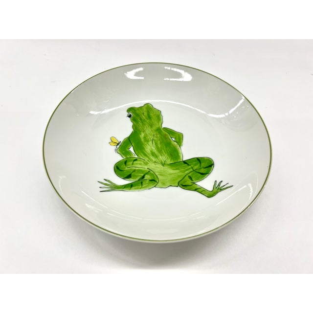 1970s Set of 4 Vintage Taste Setter by Sigma Frolicking Frogs Coupe Bowls For Sale - Image 10 of 12
