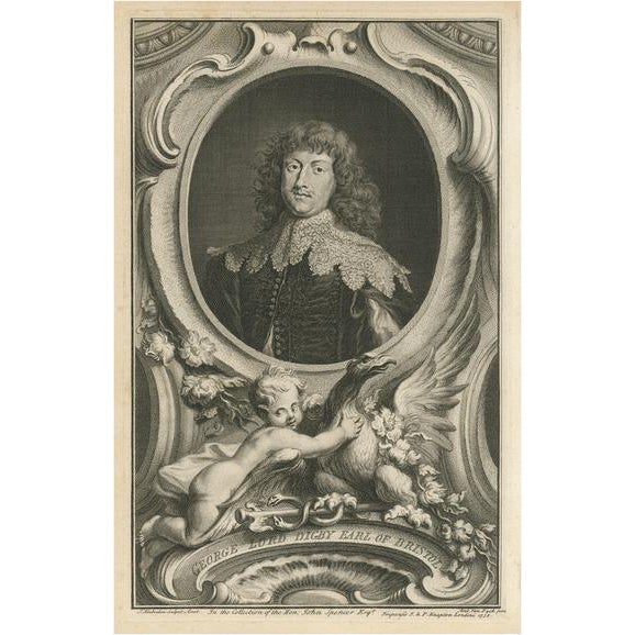 Jacobus Houbraken, Portrait of George Digby, 2nd Earl of Bristol, Print For Sale