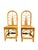 Pair of Vintage Hollywood Regency Bamboo & Rattan Dining Chairs | Palm Beach Coastal Chinoiserie Bent Bamboo High-Back...