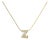 10K Yellow Gold Diamond Accent "Z" Initial Bubble Pendant Necklace For Sale