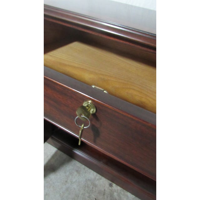 Wood Henkel Moore Credenza Desk Cabinet Mahogany For Sale - Image 7 of 8