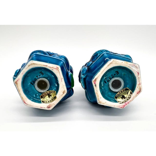 Blue 1960’s Inarco Blue Mood Indigo Fruit Topiary Salt and Pepper Shakers For Sale - Image 8 of 8
