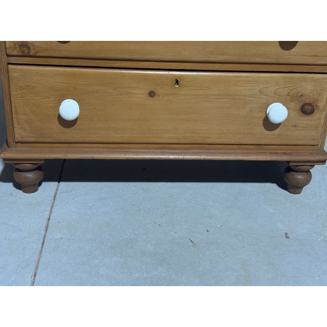 Antique Pine Three Drawers - Chest of Drawers From England For Sale - Image 6 of 18