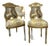 French Rococo Gold Accent Chair With Lady Portrait Set of 2 For Sale