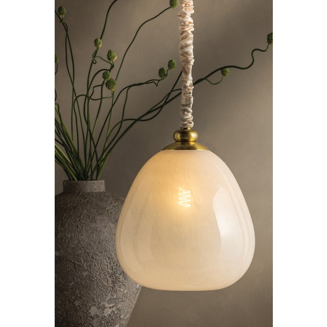2020s Mitzi Remi 11.5 in. 1 Light Pendant in Aged Brass Finish For Sale - Image 5 of 14