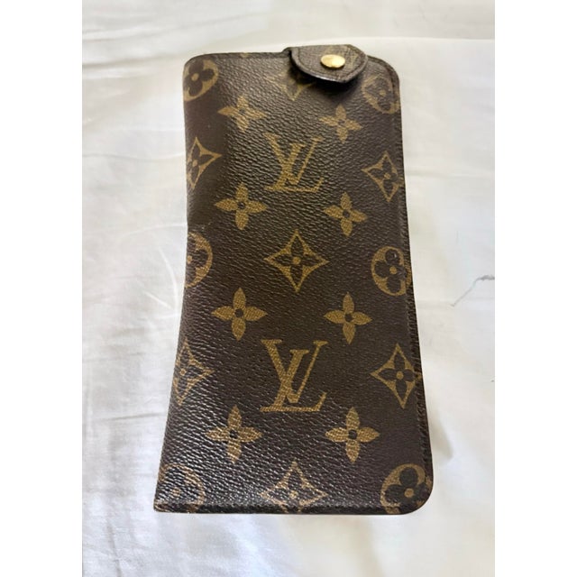 Textile Vintage (New Cond.) Louis Vuitton Monogram Canvas Sunglass Case For Sale - Image 7 of 10