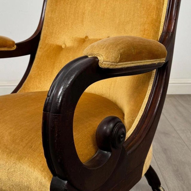 19th Century Antique English William IV Mahogany Armchairs, Set of 2 For Sale - Image 13 of 15
