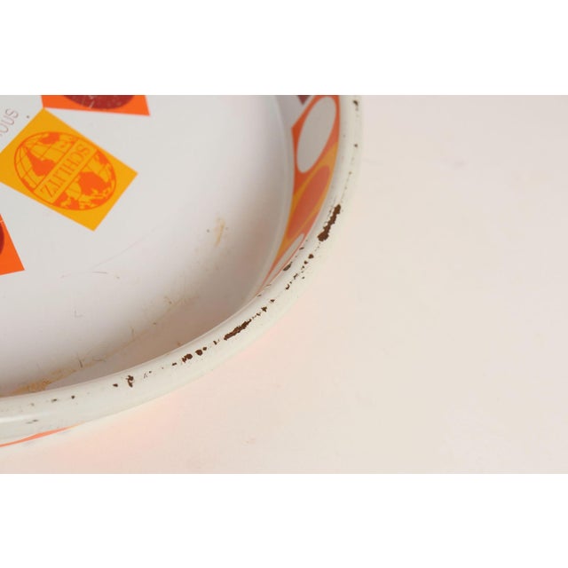 Mid-Century American Modern Schlitz Enameled Metal Beer Tray For Sale - Image 12 of 18