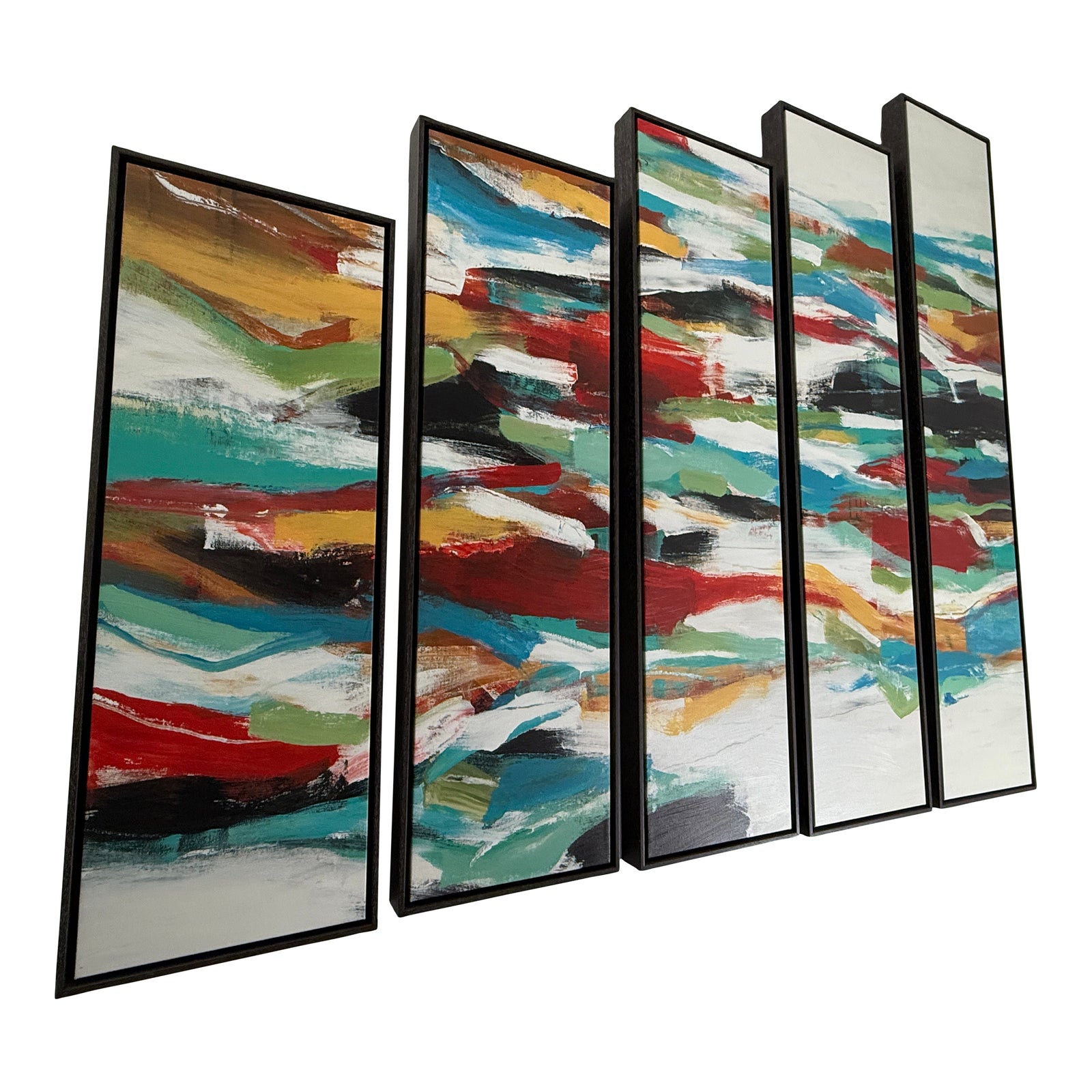 Graduated Abstract Framed Art | Chairish