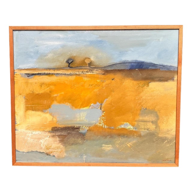 Peter Prütz, Landskapskomposition, 1950s, Oil Painting on Panel, Framed For Sale