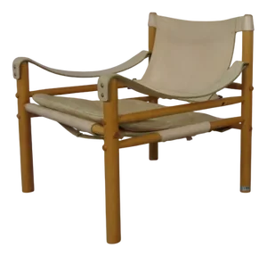 Oak & Leather Sirocco Safari Chair by Arne Norell for Arne Norell Ab, Sweden, 1960s