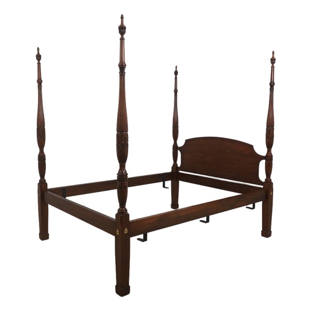 Henkel Harris Walnut Queen Size Poster Bed For Sale