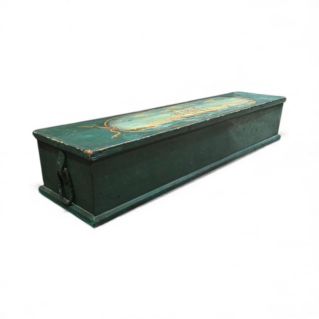 American Painted Sea Chest With Beckets. For Sale - Image 14 of 18