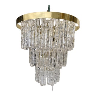 Vintage Lucite Icicle Chandelier For Sale