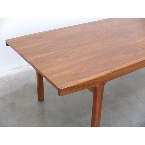 Walnut Abstracta Dining Set by Jos De Mey for Van Den Berghe-Pauvers, 1960s, Set of 9 For Sale - Image 6 of 17