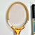 Wood Vintage Americana Boho Chic Wilson Wood Tennis Rackets Decorative Wall Objects - Set of 3 For Sale - Image 7 of 14