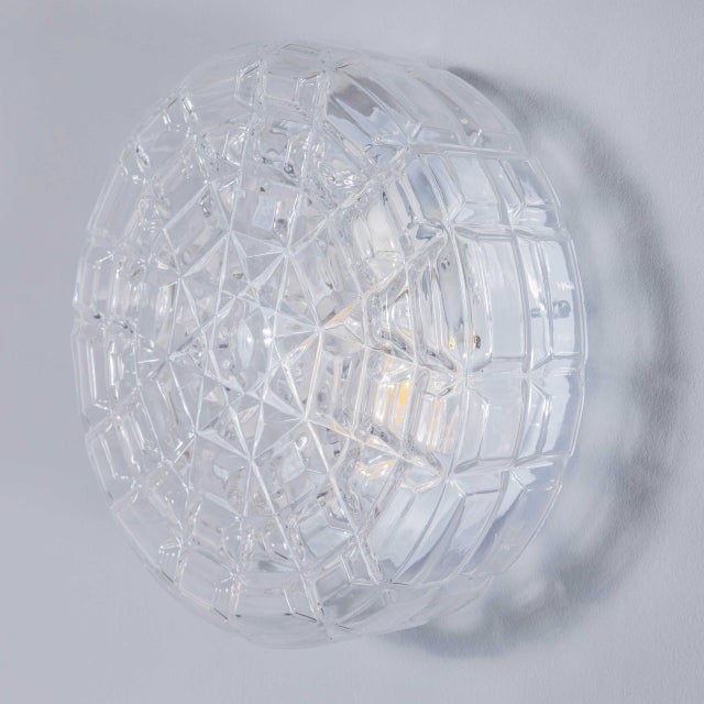 Czech Faceted Wall Lamp, 1950s For Sale - Image 10 of 11
