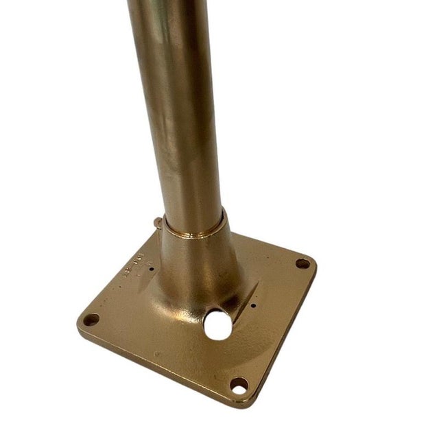 Metal Antique Naval Searchlight with Brass Base For Sale - Image 7 of 9