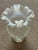 Glass Vintage Fenton Art Glass 6" Tall Opalescent Hobnail Vase Ruffled Top Circa 1960's For Sale - Image 7 of 12