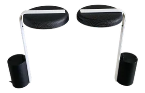 Ron Rezek 110 Desk Lamps in Black and White Signed