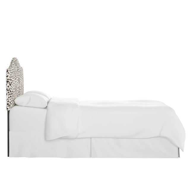 Spritely Home Kenmore Headboard in Cream Gray Washed Cheetah, Full For Sale - Image 4 of 6