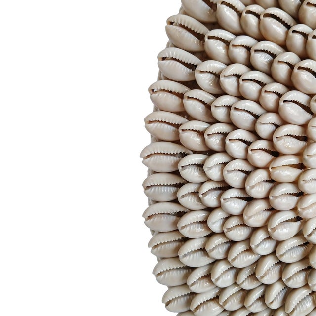 Wood Money Cowrie & Macramé Necklace on Stand, Papua New Guinea For Sale - Image 7 of 15