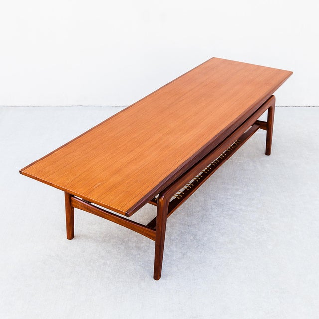 Sculptural Danish Modern Two-Tier Floating Top Teak Coffee Table by Arne Hovmand Olsen, Attributed For Sale - Image 12 of 15