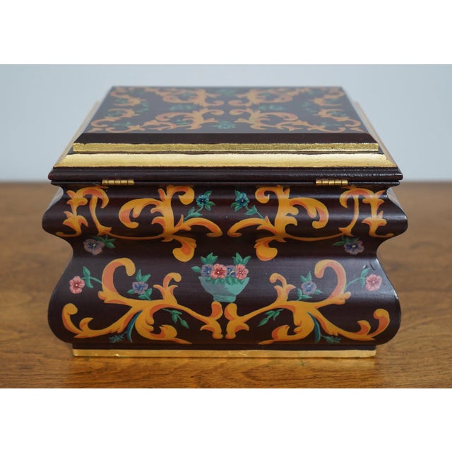 Age: Approx: 20 Years Old Details: Gold Leaf Trim Quality Construction Nice Paint Decorated Finish Venetian Style...