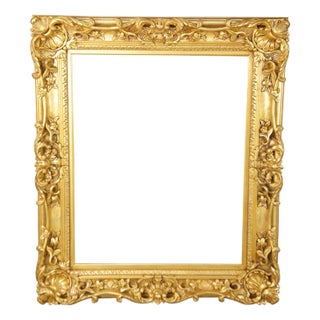 Baroque Rococo Gold Gilt Picture Oil Painting Mirror Frame Fits 24 X 30 For Sale