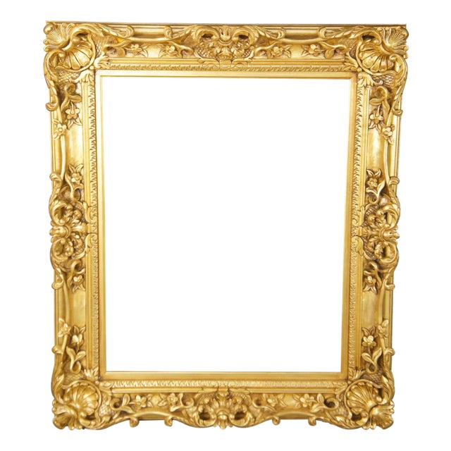 Baroque Rococo Gold Gilt Picture Oil Painting Mirror Frame Fits 24 X 30 For Sale