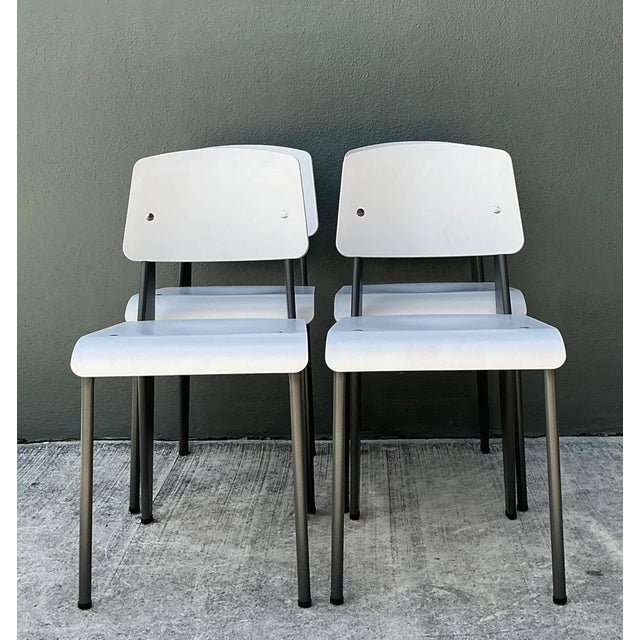 2020s Jean Prouve for Vitra Standard Chairs - Set of 4 For Sale - Image 5 of 18