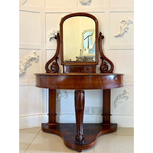 Antique Victorian Mahogany Dressing Table, 1860s For Sale - Image 13 of 13