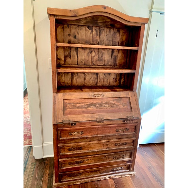 Antique Rustic Pecky Cypress Secretary Desk Chairish