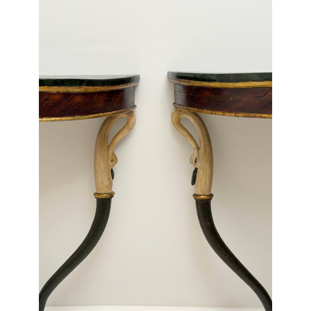 Empire Console Tables, Early 19th Century, Set of 2 For Sale - Image 6 of 7