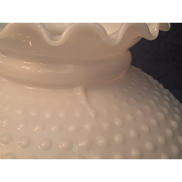 Mid 20th Century Mid 20th Century White Hobnail Milk Glass Hurricane Globe (10" Fitter) For Sale - Image 5 of 8