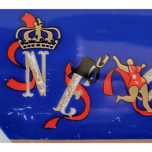 Ceramic Vintage Le Negresco Hotel Nice France Porcelain Ashtray For Sale - Image 7 of 11