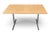 Vintage Mid-Century Modern Oak Writing Desk With Black Drawers & Chrome Base For Sale - Image 14 of 15
