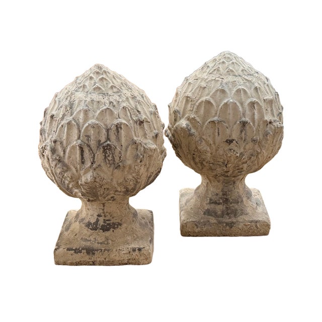 Late 20th Century Pair of Terracotta Artichoke Finials For Sale - Image 5 of 10