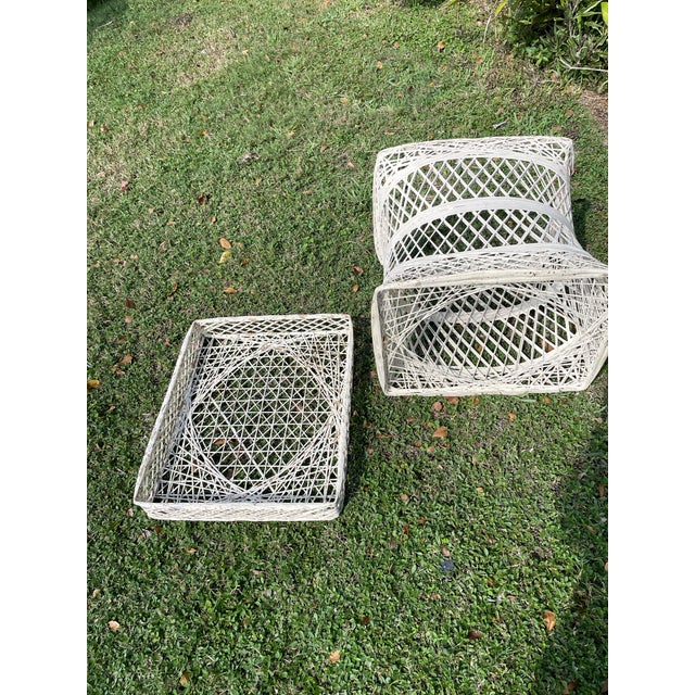 Plastic Vintage Mid-Century Spun Fiberglass Patio Set, Four Pieces, Attributed to Russell Woodard For Sale - Image 7 of 12