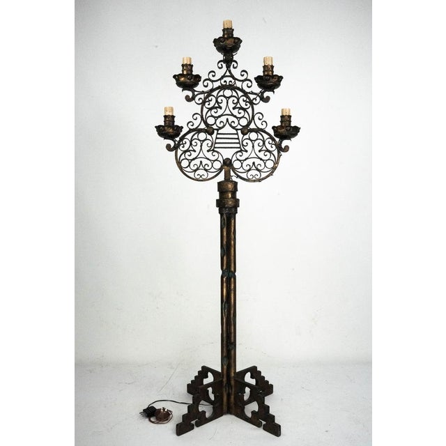 Brutalist Italian Floor Lamp from Longobard, Italy, 1970s For Sale - Image 16 of 16