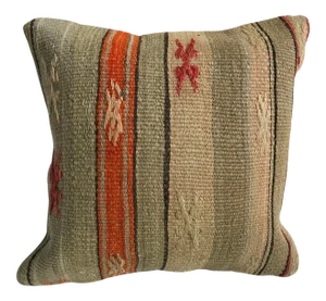 1970s Vintage Ethnic Turkish Handmade Designer Vintage Kilim Pillow Case