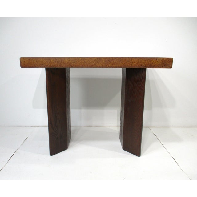 Rare Paul Frankl Cork Top Console Table for Johnson Brothers For Sale - Image 11 of 12