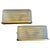 Max Ingrand Two 1990s Mid-Century Modern Italian Brass and Glass Rectangular Wall Sconces For Sale - Image 4 of 11