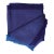 Cobalt Blue Herringbone Plush Soft Merino Handwoven Throw For Sale